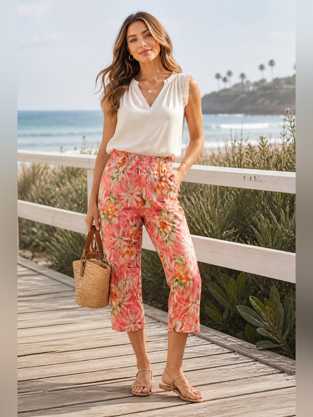 Silk Floral Pants 10 Petite Allison Taylor